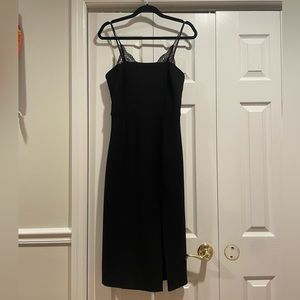 Black Midi Dress With Slit